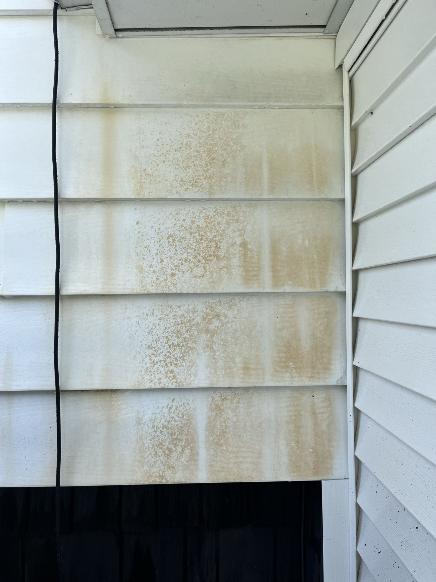 Siding stain removal before