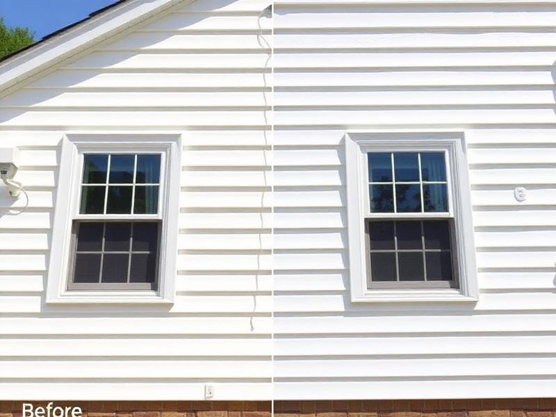 Siding soft wash after