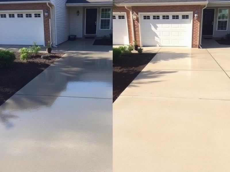 Concrete driveway after